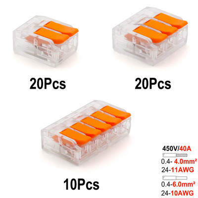 0,4-6,0 mm 30/50/100 komada & SET Mini brzi univerzalni žičani konektor Jednostavno brzo ožičenje Automobilski i terminali za solarnu energiju