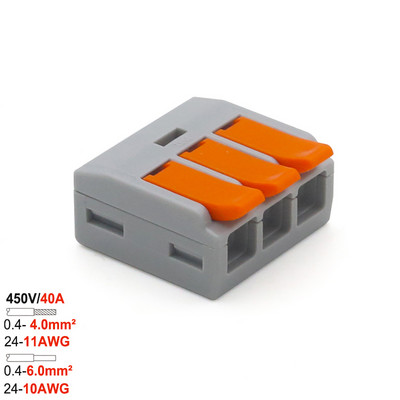 0,4-6,0 mm 30/50/100 komada & SET Mini brzi univerzalni žičani konektor Jednostavno brzo ožičenje Automobilski i terminali za solarnu energiju