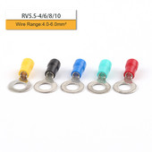 100PCS RV5.5-4 5 6 8 Prstenasti 4-6MM izolirani žičani konektor, električni stezaljki, žica kabela 12-10AWG