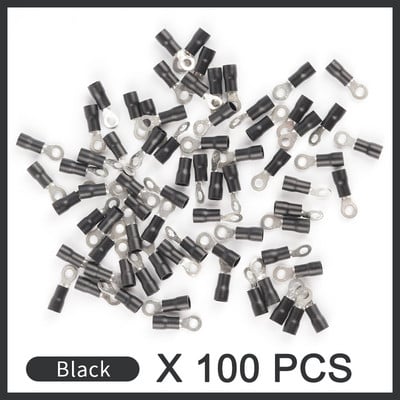 100PCS RV5.5-4 5 6 8 Prstenasti 4-6MM izolirani žičani konektor, električni stezaljki, žica kabela 12-10AWG
