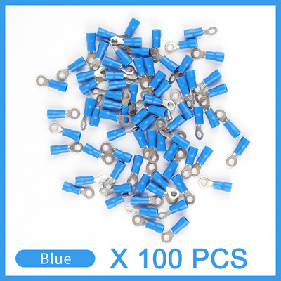 100PCS RV5.5-4 5 6 8 Prstenasti 4-6MM izolirani žičani konektor, električni stezaljki, žica kabela 12-10AWG