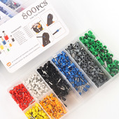 800 KOM VE cjevasta terminalna kutija pakirana u električnu cijevnu ferulu Terminal s izoliranim žičanim konektorom Komplet za stezanje stezaljki