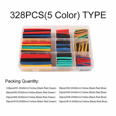 Višebojna termoskupljajuća cijev u kutiji, termoskupljajuća cijev, izolacijski omotač od poliolefinske stezne žice, komplet omota kabela