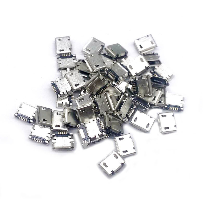 50pcs/lot 5Pin Micro-B SMD Micro USB konektor Ženski priključak Jack Tail Sockect utikač za podatkovni konektor Android telefona
