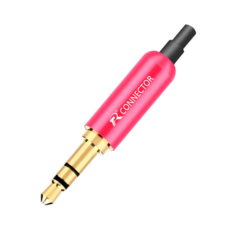 1 kom aluminijske utičnice 3.5 utikač za slušalice sa stezaljkama za stražnji utikač 3.5 mm 3 polni stereo muški utikač pozlaćeni žičani konektor