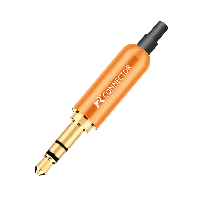 1 kom aluminijske utičnice 3.5 utikač za slušalice sa stezaljkama za stražnji utikač 3.5 mm 3 polni stereo muški utikač pozlaćeni žičani konektor