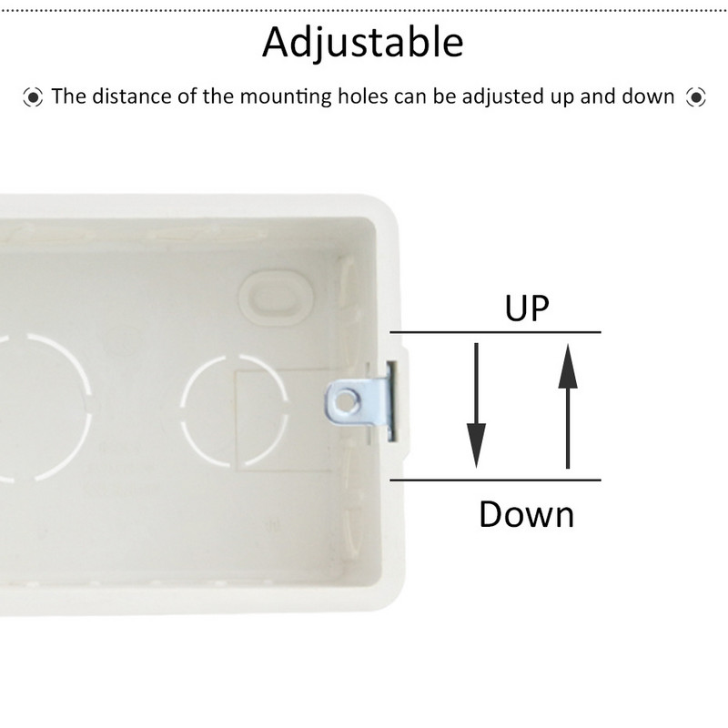 Razvodna kutija za zidnu montažu Unutarnja kazeta Bijela stražnja kutija 140*80*50 mm za 146 mm*86 mm standardni prekidač i utičnicu