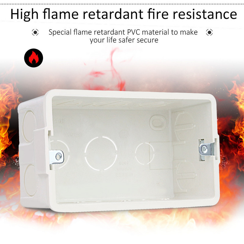 Razvodna kutija za zidnu montažu Unutarnja kazeta Bijela stražnja kutija 140*80*50 mm za 146 mm*86 mm standardni prekidač i utičnicu