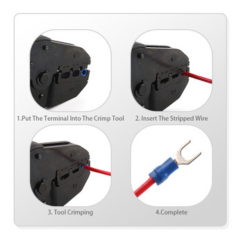 100PCS SV2-3/4/5/6 Insolated Spade Terminal Block Log Crimp Cable Wire Forked End Insulation Terminal 16~14AWG