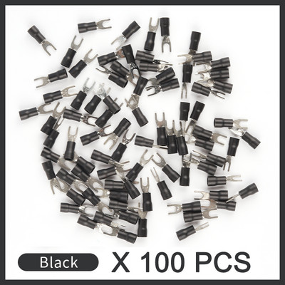 100PCS SV2-3/4/5/6 Izolirani lopaticasti terminalni blok konektor Lug Crimp kabelska žica Račvasti kraj Izolacijski terminal 16~14AWG