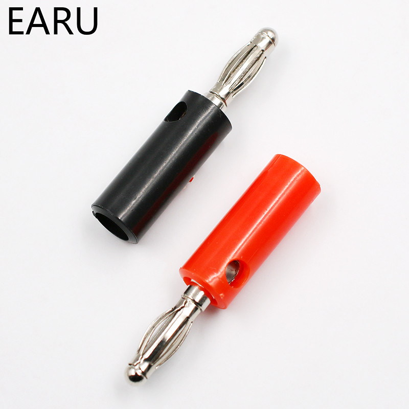 10gab.Audioskaļruņa Skrūve Banānu Zelta plākšņu kontaktdakšas Savienotāji 4mm NOLIKUMS BEZMAKSAS PIEGĀDE Black Red Facotry tiešsaistes vairumtirdzniecība zelta