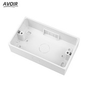 Avoir White 146 Tips Sienas ārējā montāža ligzda Slēdža kārba Virsma Instalācija Savienojuma vads Aizmugures kastes Plastmasa 146mm*86mm