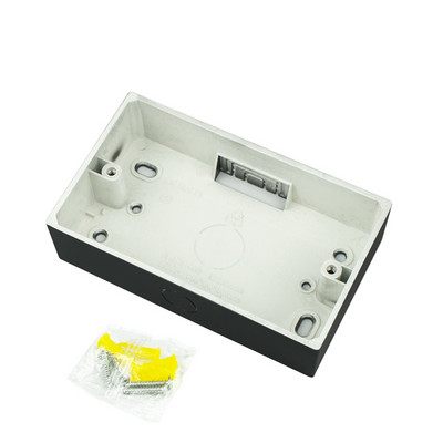 Avoir White 146 Tips Sienas ārējā montāža ligzda Slēdža kārba Virsma Instalācija Savienojuma vads Aizmugures kastes Plastmasa 146mm*86mm