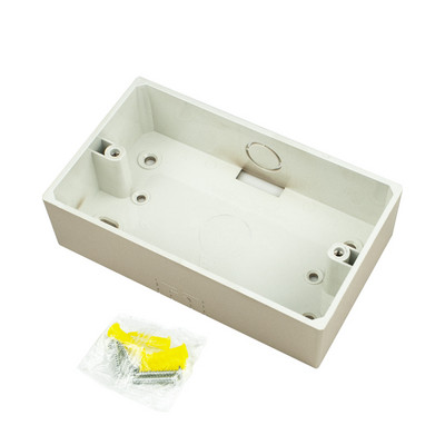 Avoir White 146 Tips Sienas ārējā montāža ligzda Slēdža kārba Virsma Instalācija Savienojuma vads Aizmugures kastes Plastmasa 146mm*86mm