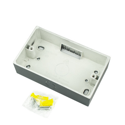 Avoir White 146 Tips Sienas ārējā montāža ligzda Slēdža kārba Virsma Instalācija Savienojuma vads Aizmugures kastes Plastmasa 146mm*86mm