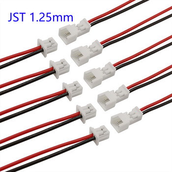 10/5/2 чифта малък мини JST 1,25 mm PH2.0 XH2.54 2-пинов мъжки и женски жак Съединителен кабел JST 1.25/2.0/2.54 2P електронен проводник