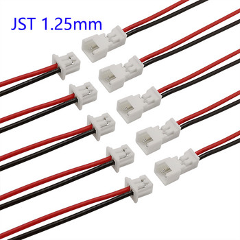 10/5/2 Pairs Small Mini JST 1,25mm PH2,0 XH2,54 2 Pin Male Female Plug Jack Connector Cable JST 1,25/2,0/2,54 2P Electronic Wire