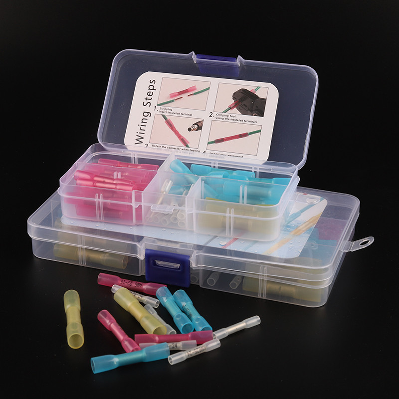 50/100/250 komada upakovanih u kutiju konektora za termoskupljajuće sučeljene žice Komplet za spajanje vodootpornih izoliranih terminala za automobilske žice