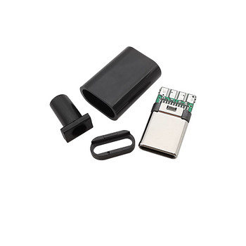 5Pcs TYPE C USB 3.1 24-щифтов мъжки щепсел Заваръчен конектор Адаптер с корпус Type-C щепсели за зареждане Аксесоари за кабел за данни Ремонт