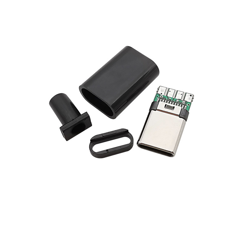 5Pcs TYPE C USB 3.1 24 Pin muški utikač Adapter za zavarivanje konektora s kućištem Type-C utikači za punjenje Dodaci za podatkovne kabele Popravak