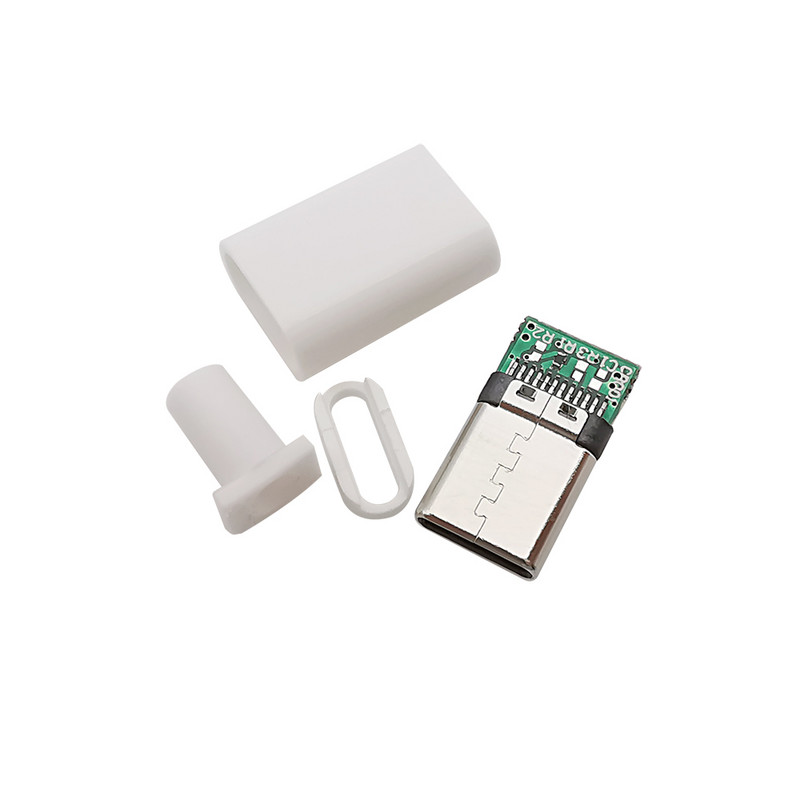 5Pcs TYPE C USB 3.1 24 Pin muški utikač Adapter za zavarivanje konektora s kućištem Type-C utikači za punjenje Dodaci za podatkovne kabele Popravak