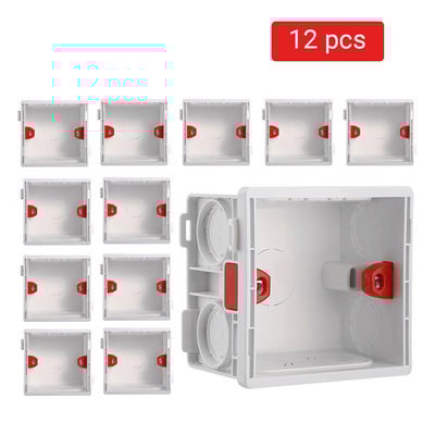 Montaža Stražnja kutija Prekidač Utičnica Kutija 50 mm dubine Zidni prekidač 86 Tip Zidna utičnica Kazetni prekidač za svjetlo EU standardni unutarnji nosač