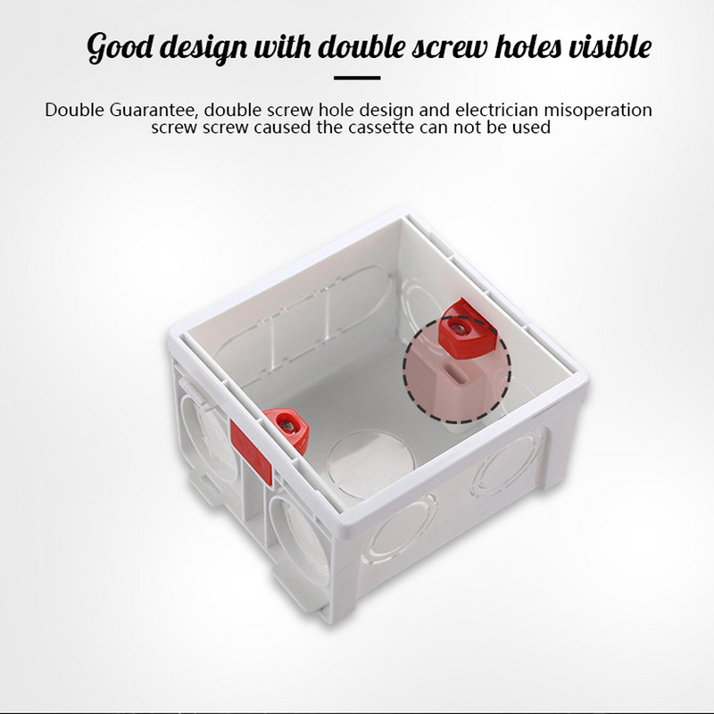 Montaža Stražnja kutija Prekidač Utičnica Kutija 50 mm dubine Zidni prekidač 86 Tip Zidna utičnica Kazetni prekidač za svjetlo EU standardni unutarnji nosač