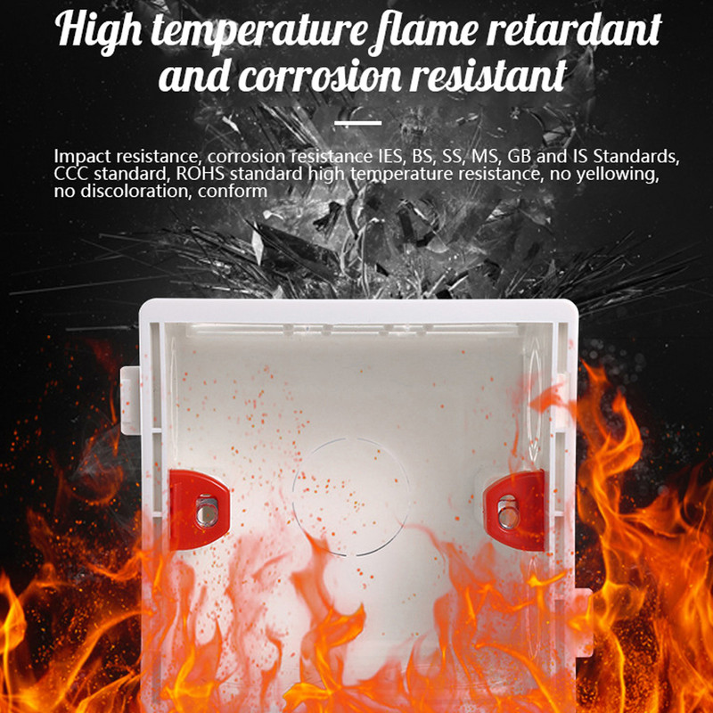 Montaža Stražnja kutija Prekidač Utičnica Kutija 50 mm dubine Zidni prekidač 86 Tip Zidna utičnica Kazetni prekidač za svjetlo EU standardni unutarnji nosač