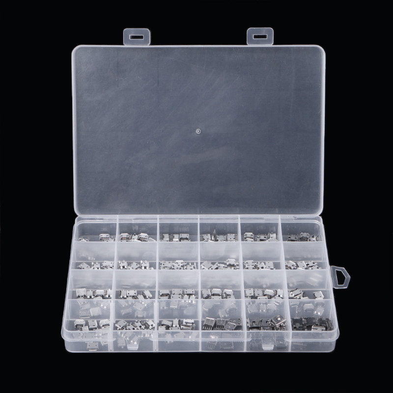 240Pcs/box 24 Models Micro USB Connector Kit Socket Jack USB Connectors Set za MP3/4 Lenovo ZTE Huawei Samsung SONY Xiaomi HTC