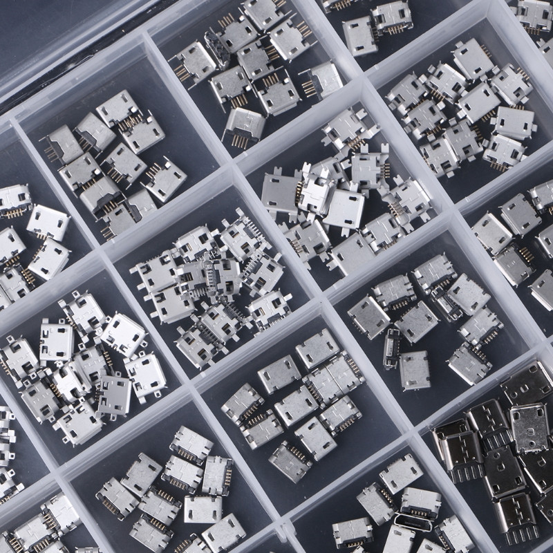 240Pcs/box 24 Models Micro USB Connector Kit Socket Jack USB Connectors Set za MP3/4 Lenovo ZTE Huawei Samsung SONY Xiaomi HTC