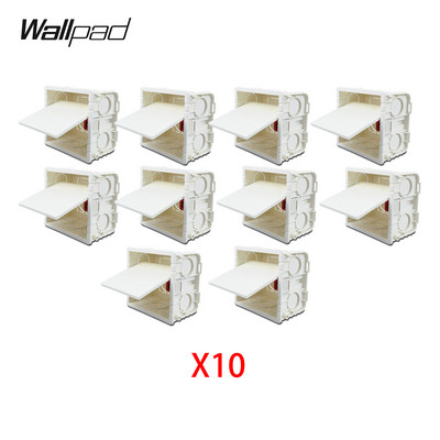 Tapetes montāžas plastmasas kastes korpuss ar vāka vāku sienas slēdža ligzdai 86x86 mm nerūsējošā tērauda skrūvju uzgriežņi