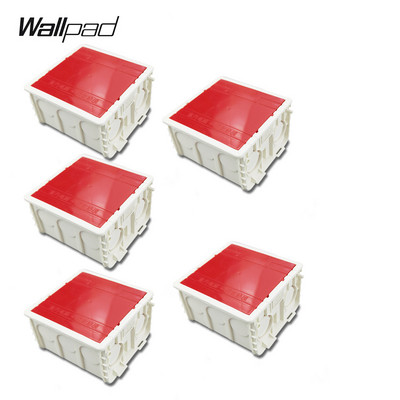 Tapetes montāžas plastmasas kastes korpuss ar vāka vāku sienas slēdža ligzdai 86x86 mm nerūsējošā tērauda skrūvju uzgriežņi