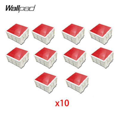 Tapetes montāžas plastmasas kastes korpuss ar vāka vāku sienas slēdža ligzdai 86x86 mm nerūsējošā tērauda skrūvju uzgriežņi