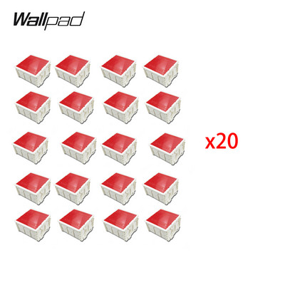 Tapetes montāžas plastmasas kastes korpuss ar vāka vāku sienas slēdža ligzdai 86x86 mm nerūsējošā tērauda skrūvju uzgriežņi