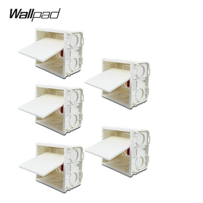 Tapetes montāžas plastmasas kastes korpuss ar vāka vāku sienas slēdža ligzdai 86x86 mm nerūsējošā tērauda skrūvju uzgriežņi