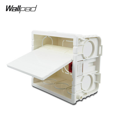 Tapetes montāžas plastmasas kastes korpuss ar vāka vāku sienas slēdža ligzdai 86x86 mm nerūsējošā tērauda skrūvju uzgriežņi