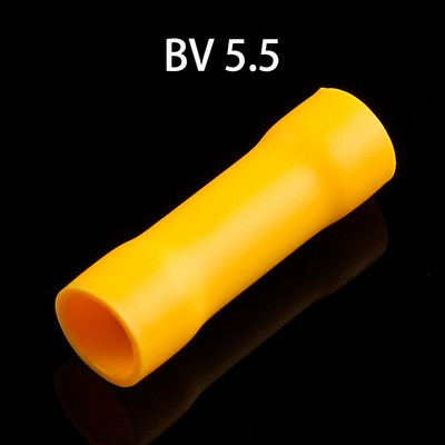 PVC vara vadu izolēti taisnu vadu sadursmju savienotāji Elektrības vadu kabeļu presēšanas spaiļu komplekts BV1.25 Red BV2 Blue BV5.