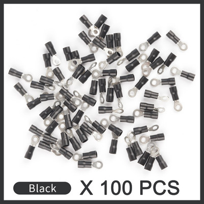 100PCS RV2-3.2 RV2-4 RV2-5 RV2-6 RV2-8 RV2-10 prstenom izolirani terminalni kabel Crimp terminal 1.5-2.5mm2 kabelski žičani konektor