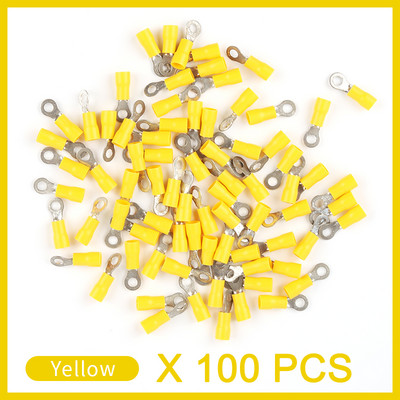 100PCS RV2-3.2 RV2-4 RV2-5 RV2-6 RV2-8 RV2-10 prstenom izolirani terminalni kabel Crimp terminal 1.5-2.5mm2 kabelski žičani konektor