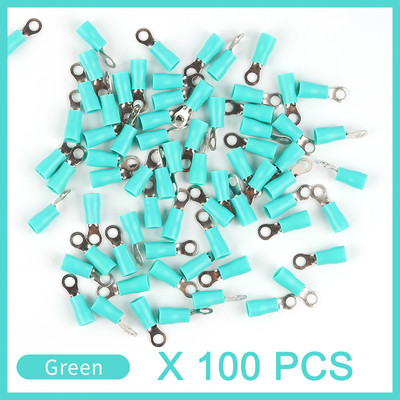 100PCS RV2-3.2 RV2-4 RV2-5 RV2-6 RV2-8 RV2-10 prstenom izolirani terminalni kabel Crimp terminal 1.5-2.5mm2 kabelski žičani konektor