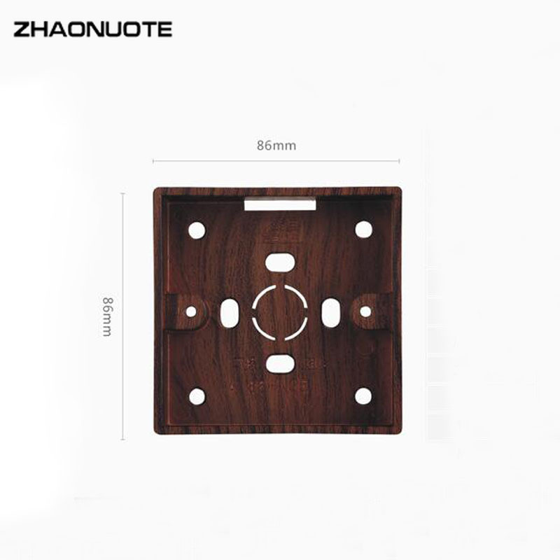 Retro kapcsoló kimenet alsó doboz fa színű 86 típusú kapcsoló aljzat csatlakozó doboz kiemelkedő falra szerelhető doboz 86x86x35mm