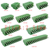 2,54 mm/0,1" korak PCB vijčani terminalni blok konektor 2P 3P 4P 5P 6P 7P 8P 9P 10P 12P 16Pin terminali 150V 6A za 26-18AWG kabel