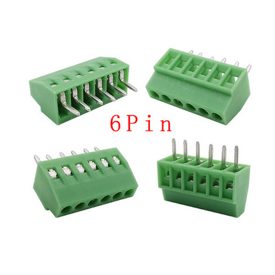 2,54 mm/0,1" korak PCB vijčani terminalni blok konektor 2P 3P 4P 5P 6P 7P 8P 9P 10P 12P 16Pin terminali 150V 6A za 26-18AWG kabel