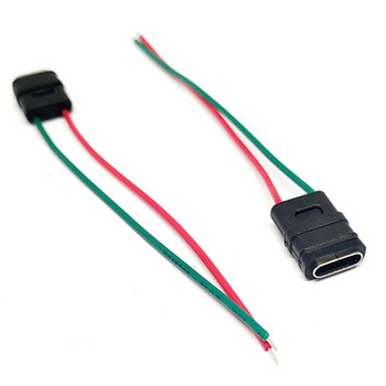 1 бр. USB 3.1 конектор Type-C 2-пинов 4-пинов заваръчен проводник Женски водоустойчив женски контакт Гумен пръстен Високотоков порт за бързо зареждане