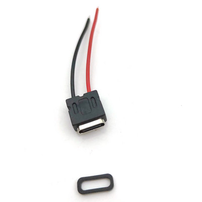 1kom USB 3.1 konektor Tip-C 2Pin 4Pin Žica za zavarivanje Ženska Vodootporna Ženska utičnica Gumeni prsten Priključak za brzo punjenje velike struje