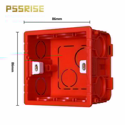 PSSRISE 86 tips ES standarta uzstādīšanas kastes sienas slēdzis barošanas ligzda Sadales kārbas kasete slēptā iekšējā montāžas kārba 86*86mm
