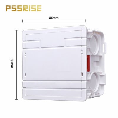 PSSRISE 86 tips ES standarta uzstādīšanas kastes sienas slēdzis barošanas ligzda Sadales kārbas kasete slēptā iekšējā montāžas kārba 86*86mm