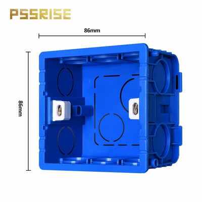 PSSRISE 86 tips ES standarta uzstādīšanas kastes sienas slēdzis barošanas ligzda Sadales kārbas kasete slēptā iekšējā montāžas kārba 86*86mm