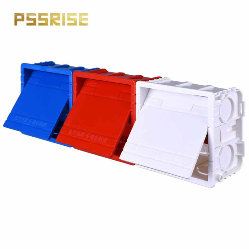 PSSRISE 86 tips ES standarta uzstādīšanas kastes sienas slēdzis barošanas ligzda Sadales kārbas kasete slēptā iekšējā montāžas kārba 86*86mm