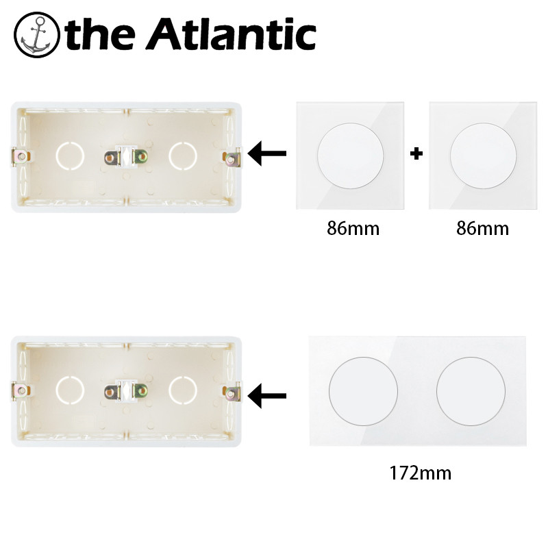 Unutarnja instalacijska kutija Unutarnja razvodna kutija Razvodna kutija Kaseta Tamna kutija za dvostruku utičnicu i prekidač 172mm*86mm